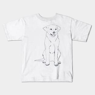 Golden Retriever Sketch Kids T-Shirt